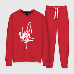 Костюм хлопковый женский Mike Shinoda: autograph, цвет: красный