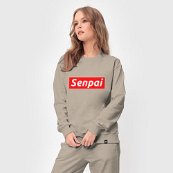 Костюм хлопковый женский Senpai Supreme, цвет: миндальный — фото 2