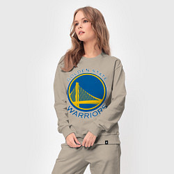 Костюм хлопковый женский Golden state Warriors, цвет: миндальный — фото 2