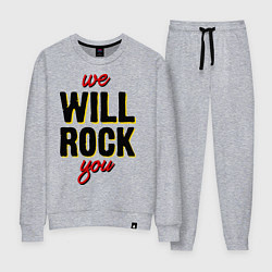 Костюм хлопковый женский We will rock you!, цвет: меланж