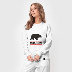 Костюм хлопковый женский Moscow Bear, цвет: белый — фото 2