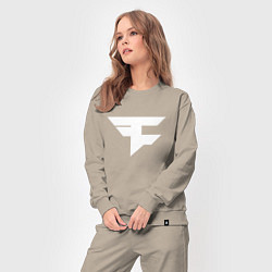 Костюм хлопковый женский FAZE Symbol, цвет: миндальный — фото 2