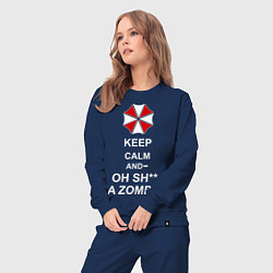 Костюм хлопковый женский Keep Calm & Oh Sh**, A Zombie, цвет: тёмно-синий — фото 2