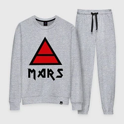 Костюм хлопковый женский 30 seconds to mars: triada, цвет: меланж