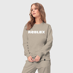 Костюм хлопковый женский Roblox Logo, цвет: миндальный — фото 2