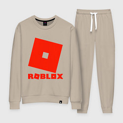 Костюм хлопковый женский Roblox Logo, цвет: миндальный