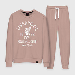 Костюм хлопковый женский Liverpool: Football Club, цвет: пыльно-розовый