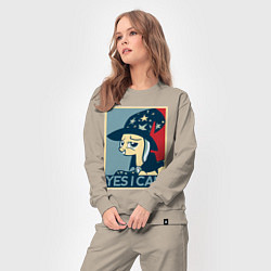Костюм хлопковый женский MLP: Yes I Can, цвет: миндальный — фото 2