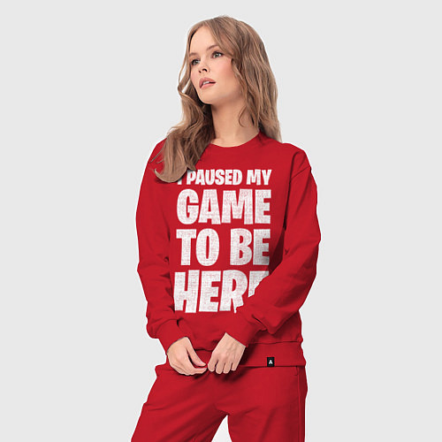 Женский костюм PUBG: I Paused My Game / Красный – фото 3
