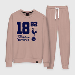 Костюм хлопковый женский FC Tottenham 1882, цвет: пыльно-розовый