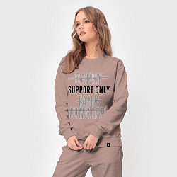 Костюм хлопковый женский Support only, цвет: пыльно-розовый — фото 2