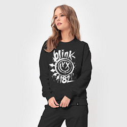 Костюм хлопковый женский Blink-182: Smile, цвет: черный — фото 2