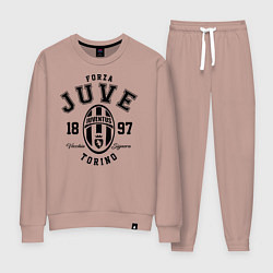 Костюм хлопковый женский Forza Juve 1897: Torino, цвет: пыльно-розовый