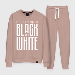 Костюм хлопковый женский Juventus: Black & White, цвет: пыльно-розовый