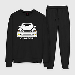 Костюм хлопковый женский Toyota Chaser JZX100, цвет: черный
