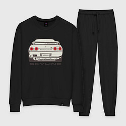 Костюм хлопковый женский Nissan Skyline R32, цвет: черный