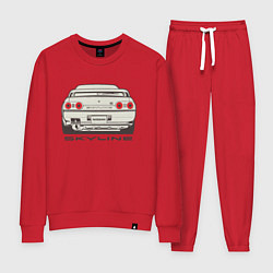 Костюм хлопковый женский Nissan Skyline R32, цвет: красный