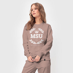 Костюм хлопковый женский MSU, цвет: пыльно-розовый — фото 2