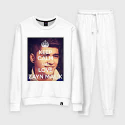 Костюм хлопковый женский Keep Calm & Love Zayn Malik, цвет: белый