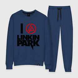 Костюм хлопковый женский I love Linkin Park, цвет: тёмно-синий