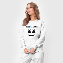 Костюм хлопковый женский Marshmello Mellogang, цвет: белый — фото 2