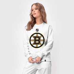 Костюм хлопковый женский Boston Bruins NHL, цвет: белый — фото 2