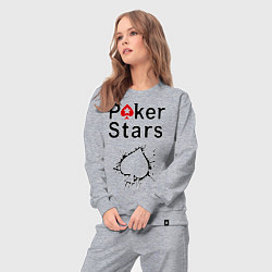 Костюм хлопковый женский Poker Stars, цвет: меланж — фото 2