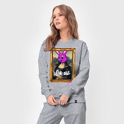 Костюм хлопковый женский Blink 182 Nine Mona Lisa, цвет: меланж — фото 2