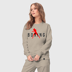 Костюм хлопковый женский Boxing indastry, цвет: миндальный — фото 2