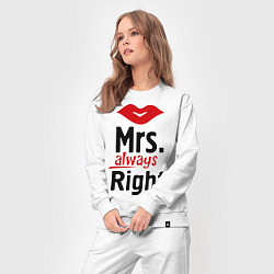 Костюм хлопковый женский Mrs. always right, цвет: белый — фото 2