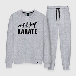 Костюм хлопковый женский Karate Evolution, цвет: меланж