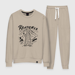 Костюм хлопковый женский Камчатка, цвет: миндальный