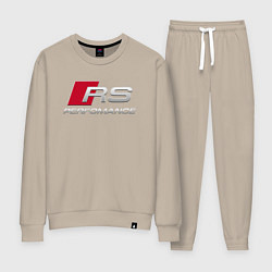 Костюм хлопковый женский AUDI RS, цвет: миндальный