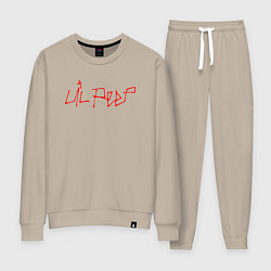 Костюм хлопковый женский LIL PEEP НА СПИНЕ, цвет: миндальный