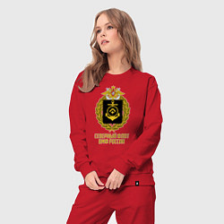 Костюм хлопковый женский Северный флот ВМФ России, цвет: красный — фото 2