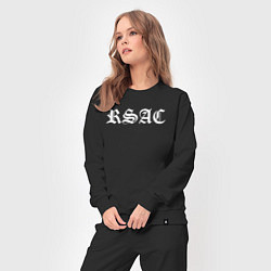 Костюм хлопковый женский RSAC logo, цвет: черный — фото 2