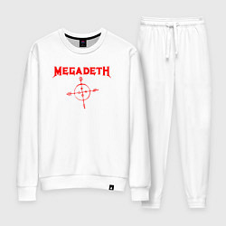 Костюм хлопковый женский Megadeth, цвет: белый