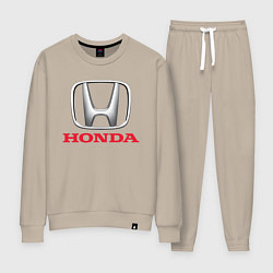 Костюм хлопковый женский HONDA, цвет: миндальный