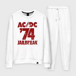 Костюм хлопковый женский ACDC 74 jailbreak, цвет: белый