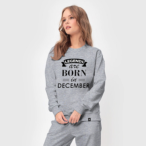 Женский костюм Legends are born in december / Меланж – фото 3