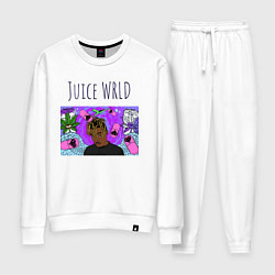 Костюм хлопковый женский Juice WRLD, цвет: белый