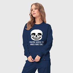 Костюм хлопковый женский UNDERTALE, цвет: тёмно-синий — фото 2