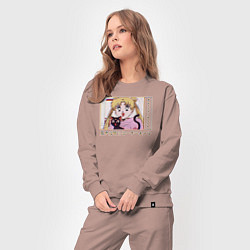 Костюм хлопковый женский Sailor Moon Usagi Tsukino Luna, цвет: пыльно-розовый — фото 2