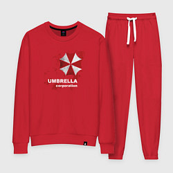 Костюм хлопковый женский Umbrella, цвет: красный