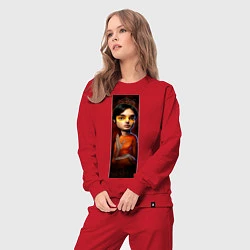 Костюм хлопковый женский Raj, цвет: красный — фото 2