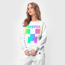 Костюм хлопковый женский MINECRAFT CREEPER, цвет: белый — фото 2