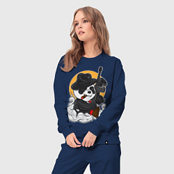 Костюм хлопковый женский Panda Gangster, цвет: тёмно-синий — фото 2