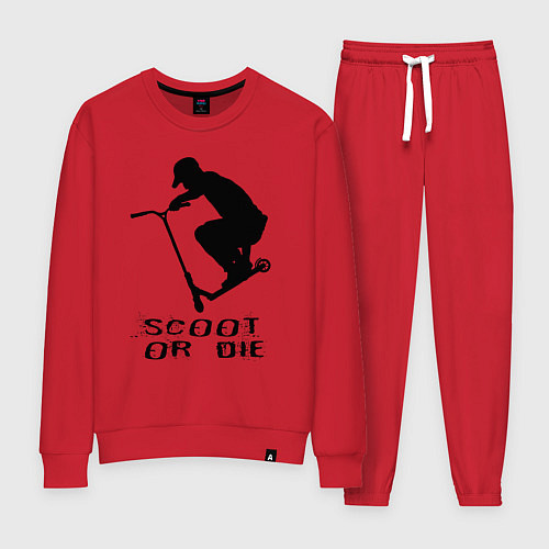 Женский костюм Самокат фристайл трюк экстрим / Красный – фото 1