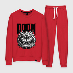 Костюм хлопковый женский КАКОДЕМОН DOOM Z, цвет: красный