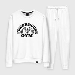 Костюм хлопковый женский GYM, цвет: белый